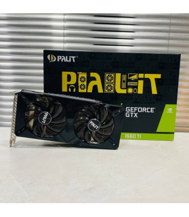 VGA PALIT DUAL OC GeForce GTX 1660ti 6GB GDDR6 کارت گرافیک پالیت ۱۶۶۰ti( استوک )